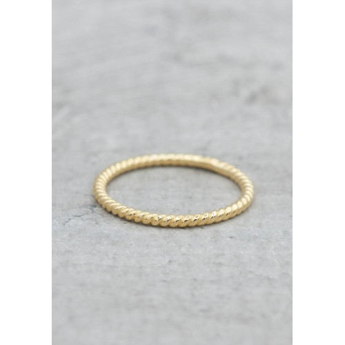 Gold ring twisted