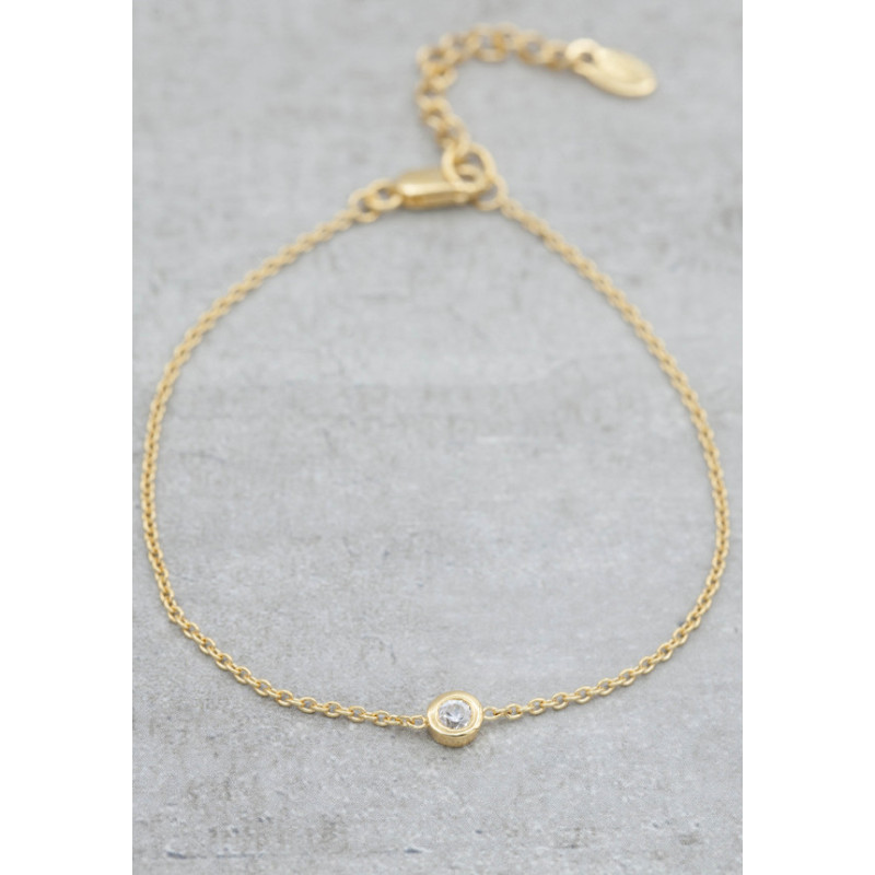 Gold bracelet c/z stone
