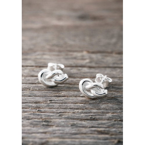 Silver earrings lover's knot