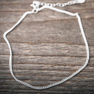 Silver anklet chain