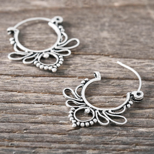 Silver hoops boho vibes