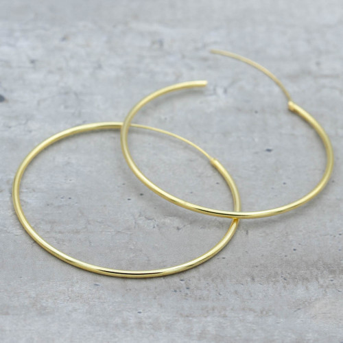Gold earrings creole 45mm