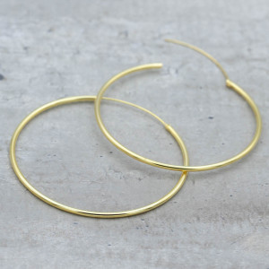 Gold earrings creole 45mm