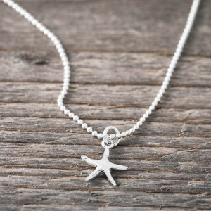Silver necklace Sea star