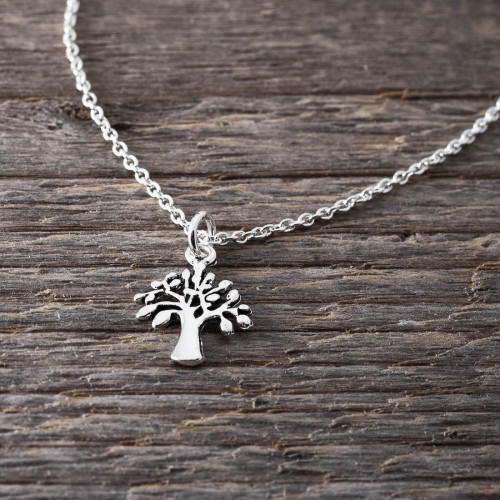 Silverhalsband Livets träd