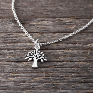 Silver necklace tree of life