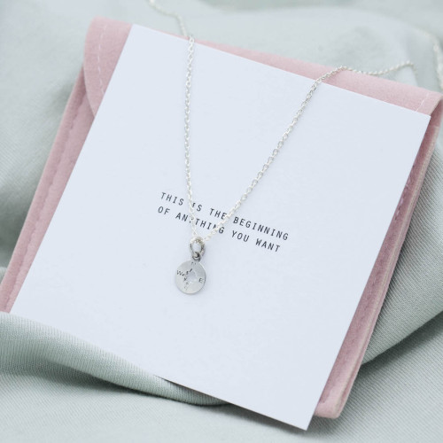 Silverhalsband liten kompass