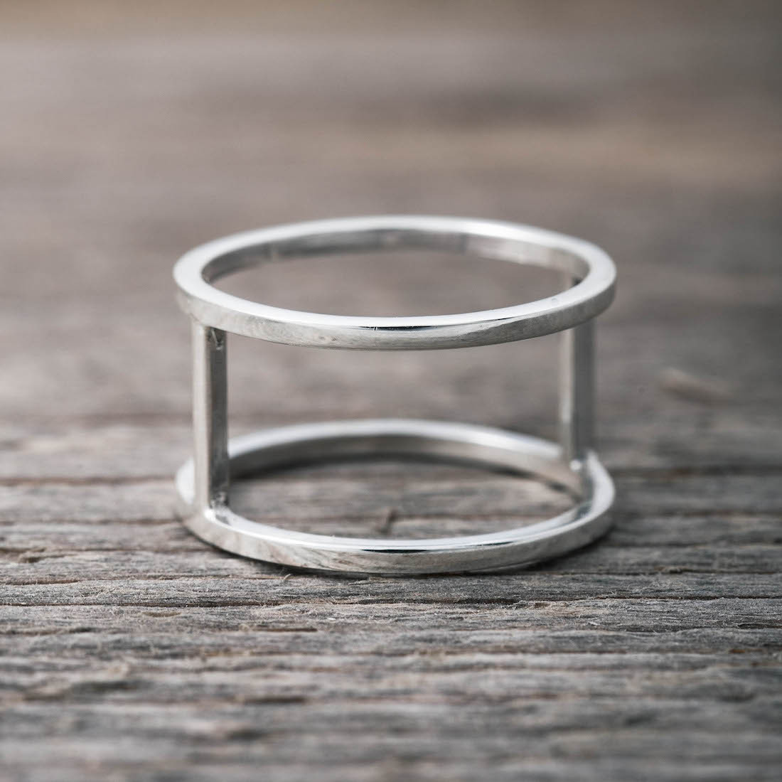 Silver ring two in one