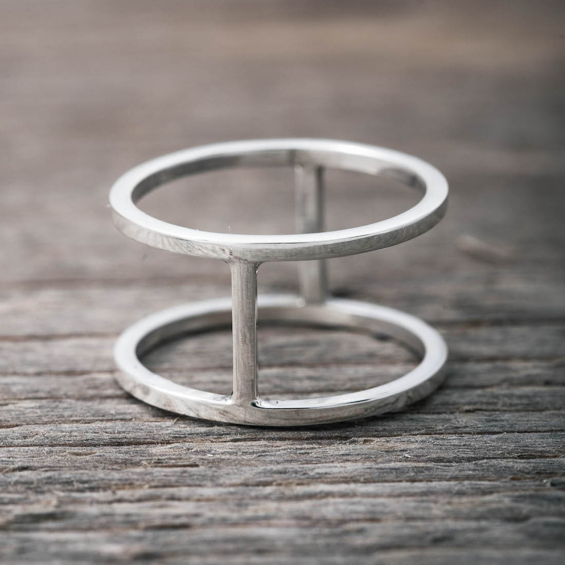 Silver ring two in one