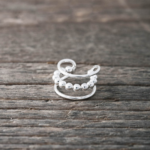 Silverörhänge ear cuff - 3 i en