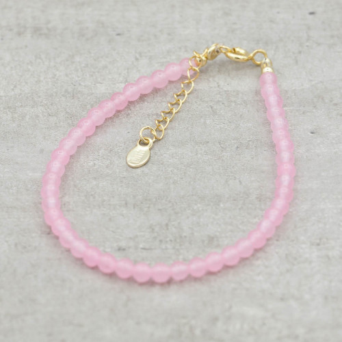 Gold bracelet Rose qvartz