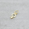 Gold-plated charm female sign