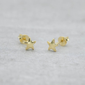 Gold earrings morning star