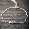 Silver bracelet with 3 silver balls