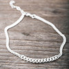 Silver anklet classic chain