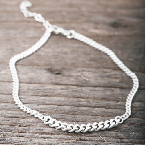 Silverfotlänk chunky chain