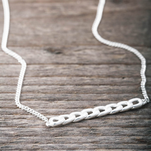 Silverhalsband kedja