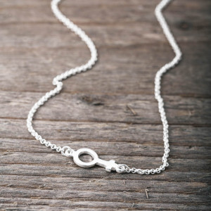 Silver necklace female