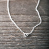 Silver necklace mini heart