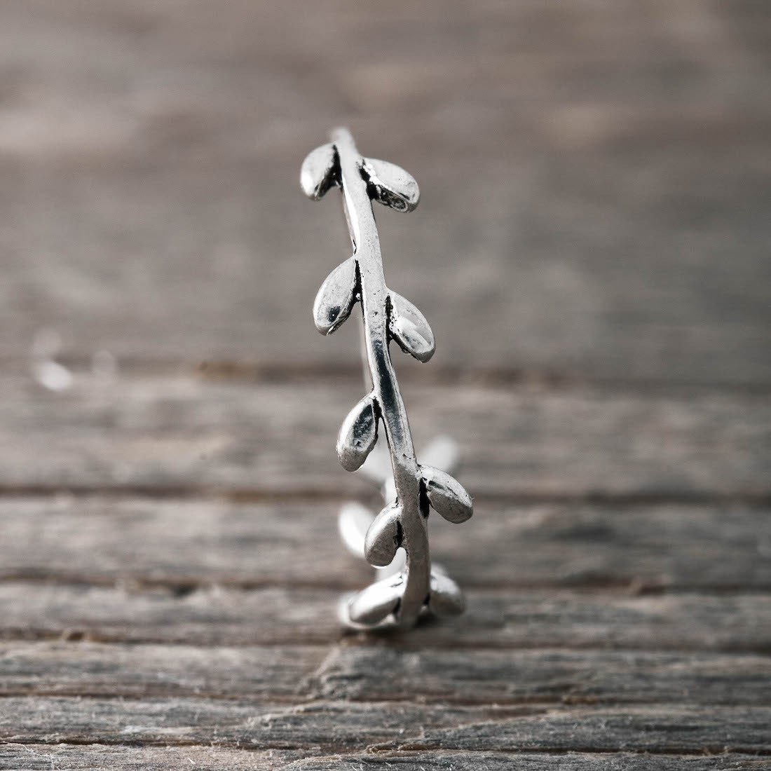 Silver ring leaf