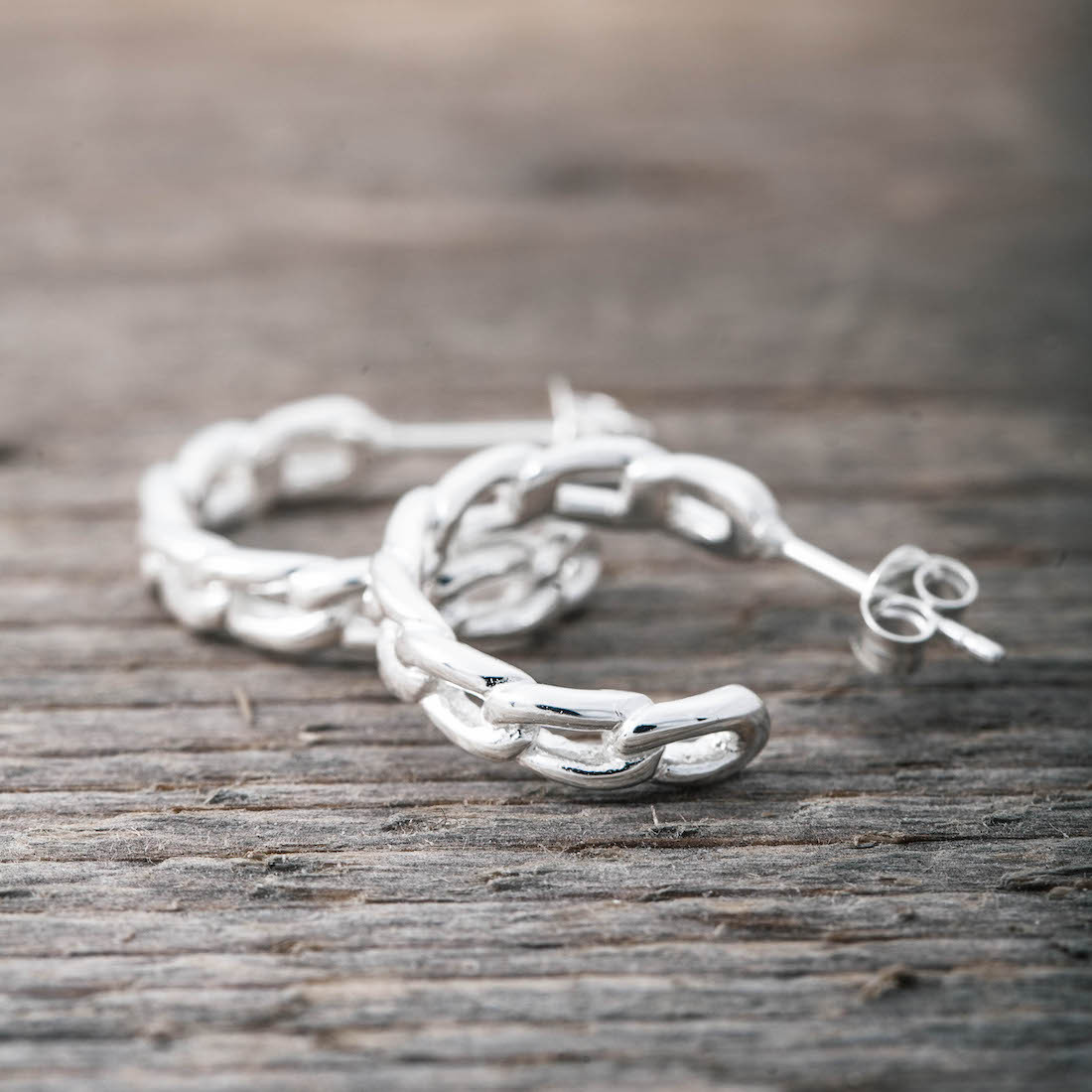 Silverörhängen creol kedja