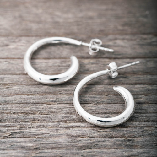 Silver örhängen spiral