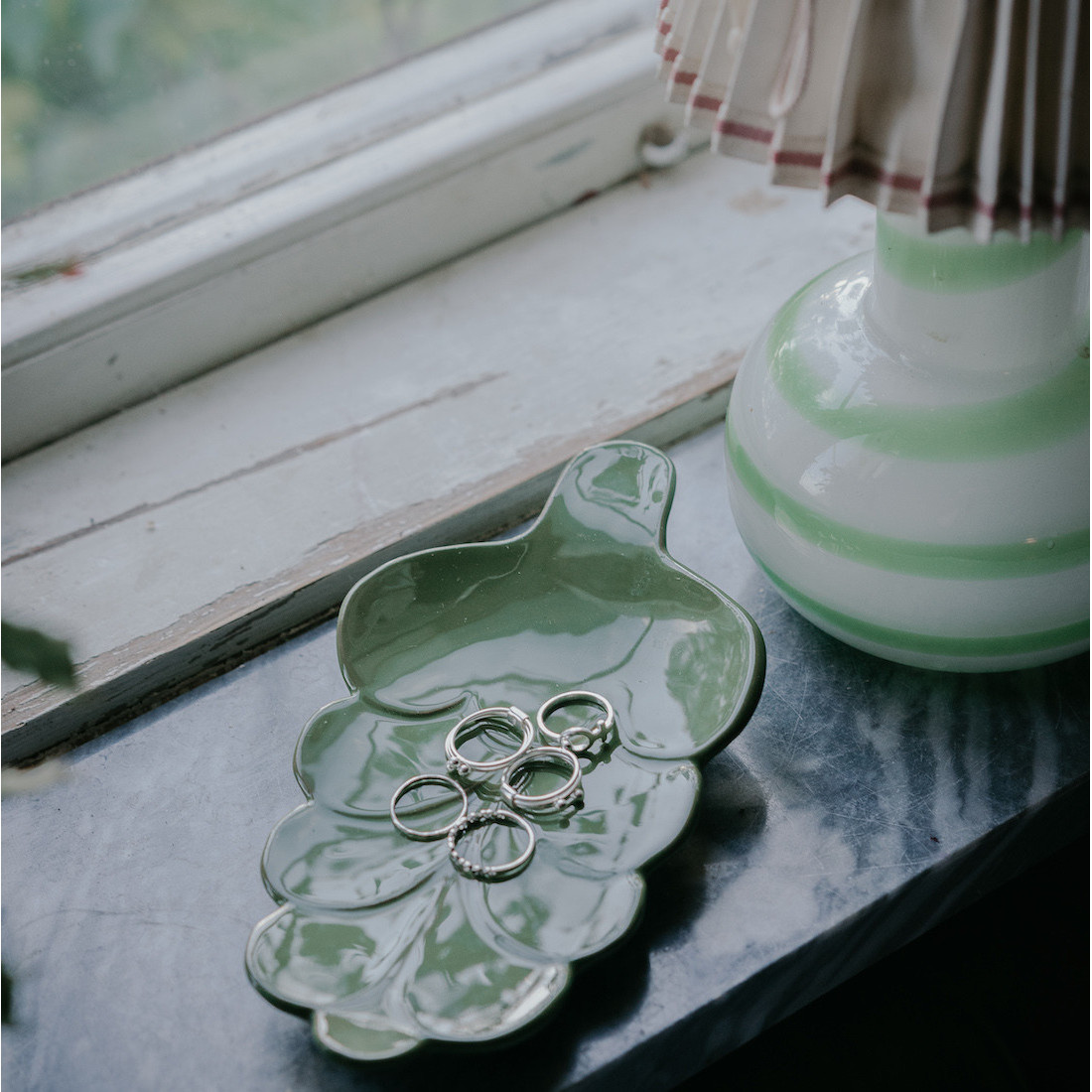 Silver ring hearts