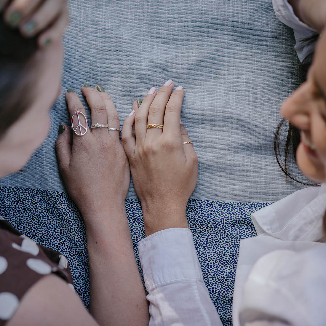 Silver ring big peace