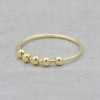 Gold ring movable beads
