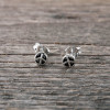 Silver earrings peace mini