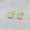 Gold earrings circle "dots"