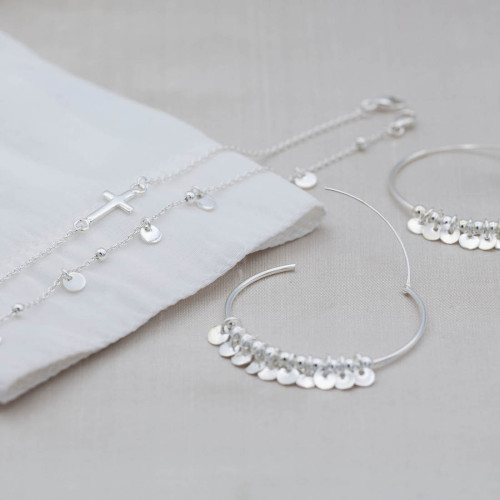 Silver Boho hoops