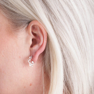 Silver earrings Bohemian Flower