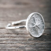 Silver ring lucky coin