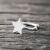 Silver earring ear cuff- star
