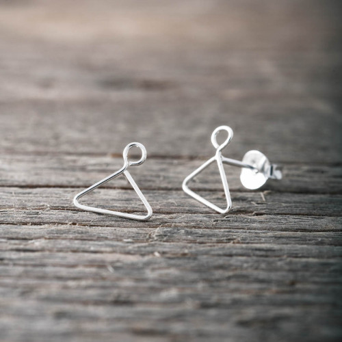 Silverörhängen mini galge