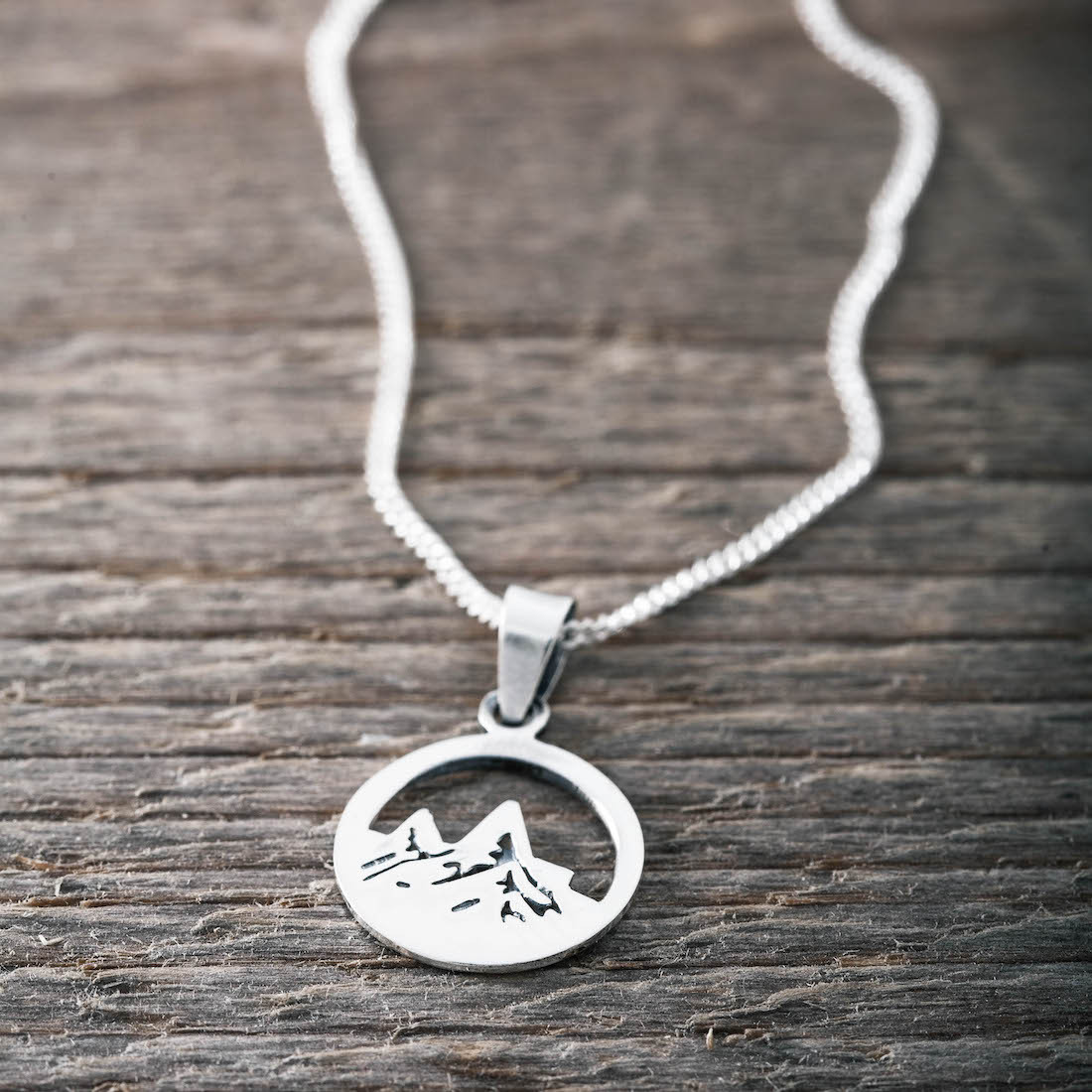 Mountain Necklace 925 Sterling Silver with Sun Mountain Range Camper Gifts  Jewelry for Women - Walmart.com