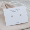 Silver earrings mini flower