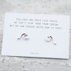 Silver earrings wave