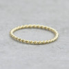 Gold ring super thin twisted