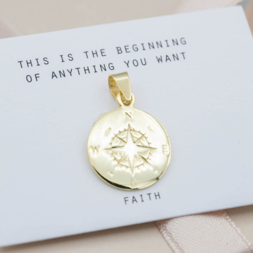 silver pendent big compass - limited edition