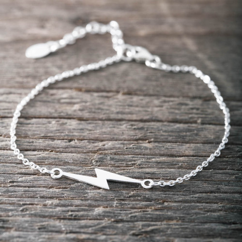 Silverarmband blixt