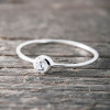 Silver ring super thin with C/Z