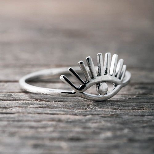 Silverring öga