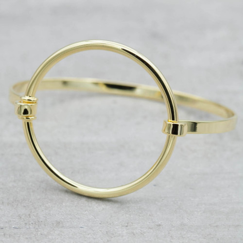 Silver bangle big circle