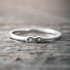 Silver ring small infinity