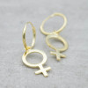 Gold hoops female sign