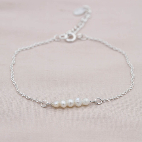 Buy Freshwater Pearl Bracelet for Women Sterling Silver Dainty Online in  India  Etsy