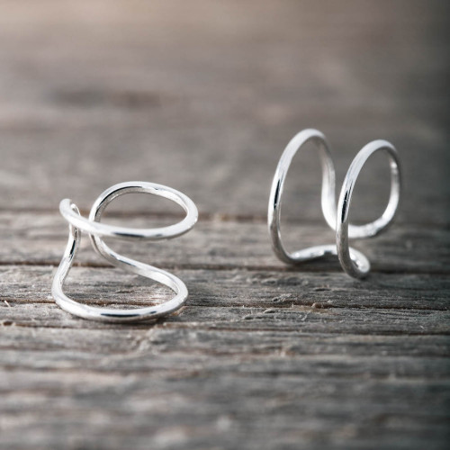 Silverörhänge ear cuff