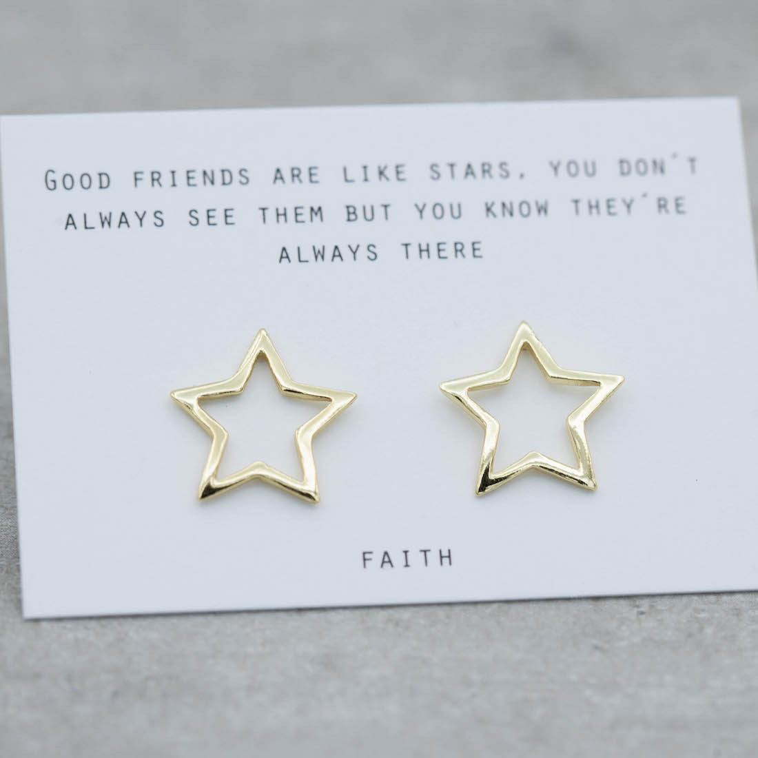 Guldörhängen kontur stjärna